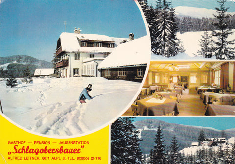 AK Alpl 8. Gasthof Schlagobersbauer, A. Leitner.