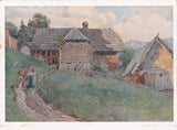 AK Peter Roseggers Heimat. 4. Bauerngehöft in Krieglach.