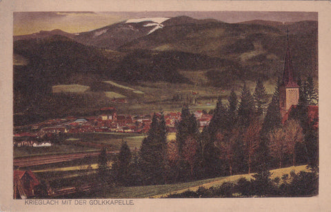 AK Krieglach mit der Gölkkapelle. (1919)
