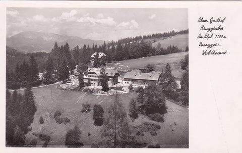 AK Alpen Gasthof Bruggraber am Alpl. Roseggers Waldheimat.