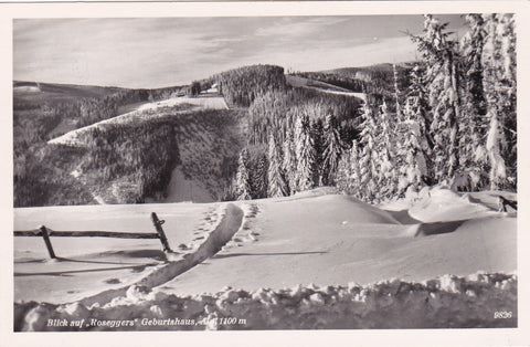 AK Blick auf Roseggers Geburtshaus.