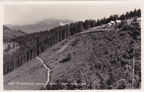 AK Alpl (Waldheimat) gegen d. Hohe Veitsch. (1933-34)