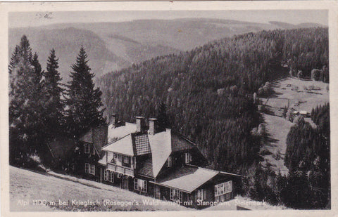 AK Alpl bei Krieglach (Rosegger's Waldheimat) mit Stangelalm. (1950-51)