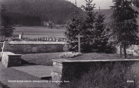 AK Peter Roseggers Grabstätte in Krieglach. (1962)