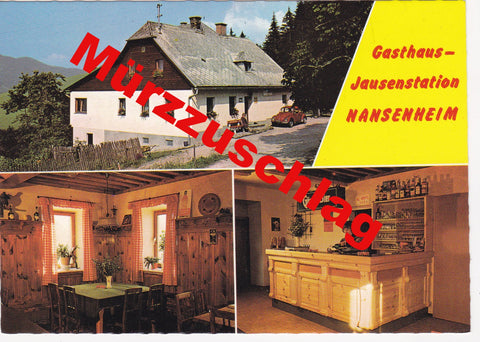 AK Mürzzuschlag. Gasthaus Nansenheim. G. Gletthofer. Auersbach 24.
