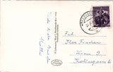 AK Mürzzuschlag, Peter Rosegger-Hauptschule u. Park geg. Schneealpe. (1958)