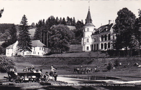 AK Spital am Semmering. Kindererholungsheim Schloß Sommerau. (1960)