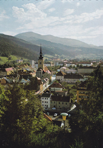 AK Bruck an der Mur: Blick vom Schloßberg.