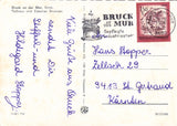 AK Bruck an der Mur. Rathaus und Eiserner Brunnen.