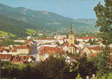AK Bruck an der Mur vom Schloßberg gegen Mugel und Roßeck.