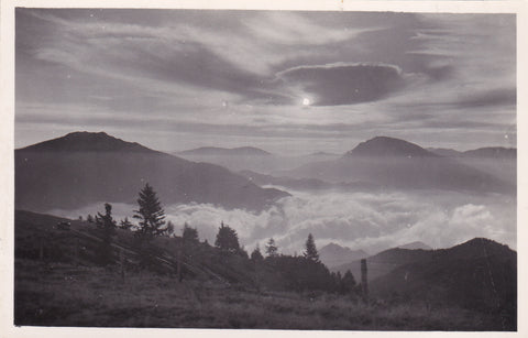 AK Hochanger, Sonnenaufgang (Blick Richtung Rennfeld und Hochlantsch)
