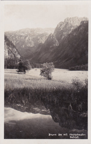 AK Brunn See mit Hochschwabgebiet.
