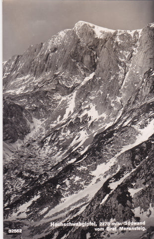 AK Hochschwabgipfel u. Südwand vom Graf Meransteig. (1955)