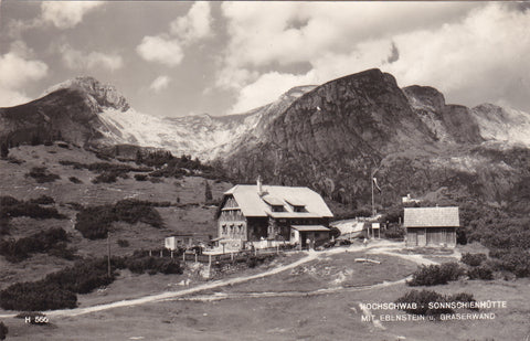 AK Hochschwab - Sonnschienhütte mit Ebenstein u. Graserwand.