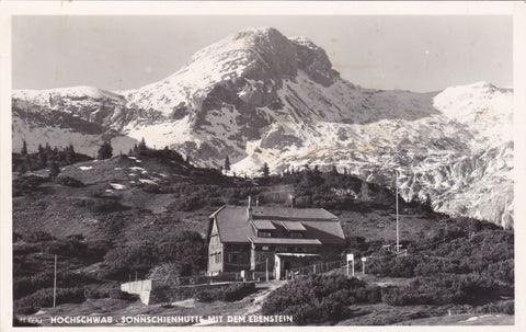 AK Hochschwab. Sonnschienhütte mit dem Ebenstein.