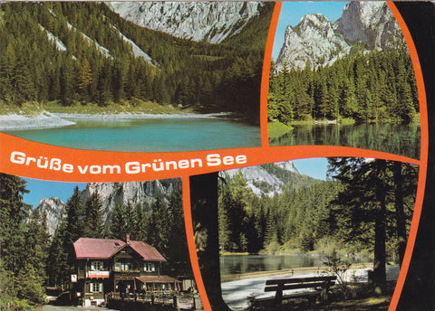 AK Gruß vom Grünen See. Tragöß-Oberort.