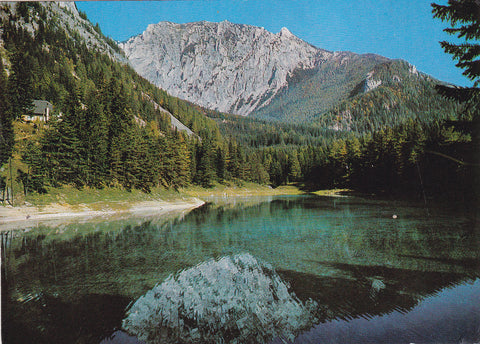 AK Tragöß-Oberort. Grüner See mit Meßnerin.
