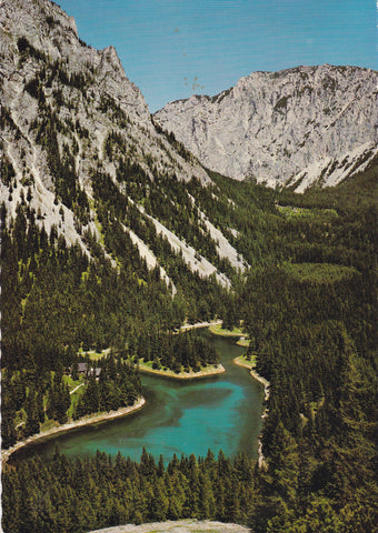 AK Grüner See gegen Messnerin. Tragöß-Oberort.