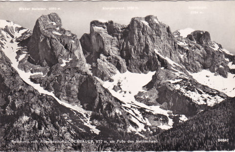 AK Panorama vom Alpengasthof Bodenbauer am Fuße des Hochschwab. (1958)