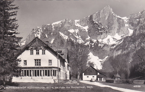 AK Alpengasthof Bodenbauer am Fuße des Hochschwab. (1957)