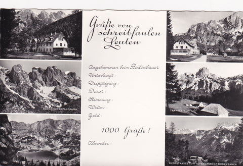 AK Grüße von schreibfaulen Leuten. Angekommen beim Bodenbauer... (1960)