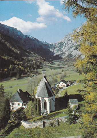 AK Seewiesen. Blick in die Dullwitz gegen Hochschwabmassiv.