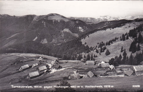 AK Turnaueralpe gegen Hochanger u. Hochschwab. (1959)