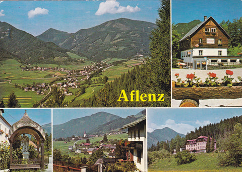 AK Aflenz und Umgebung. Tutschach, Jauring, Feistring mit OIsching und Schießling. Gasthof Berghof, ÖGB Jugendheim.