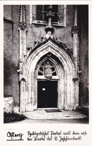 AK Aflenz. Spätgotisches Portal.