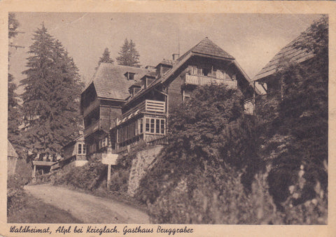 AK Waldheimat, Alpl bei Krieglach. Gasthaus Bruggraber.