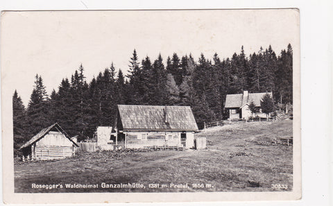 AK Rosegger's Waldheimat Ganzalmhütte, Pretul. (1939)