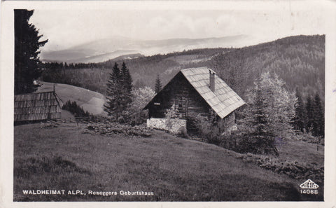 AK Waldheimat Alpl, Roseggers Geburtshaus.