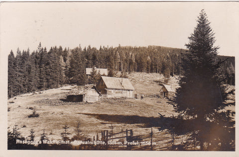 AK Rosegger's Waldheimat Ganzalmhütte, Pretul. (1939)