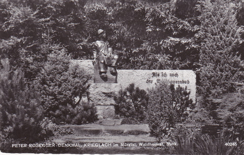 AK Peter Rosegger-Denkmal, Krieglach im Mürztal. (1965)