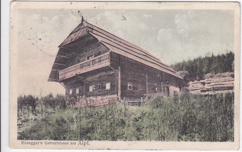 AK Rosegger's Geburtshaus am Alpl. (1925)