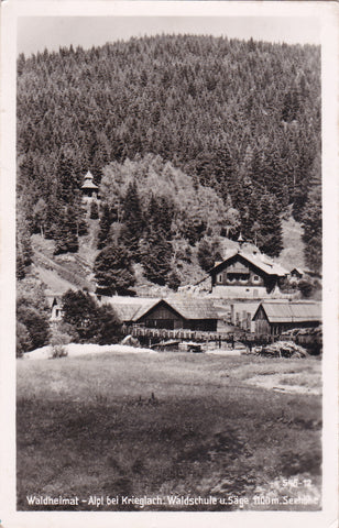 AK Waldheimat - Alpl bei Krieglach. Waldschule u. Säge. (1940-41)
