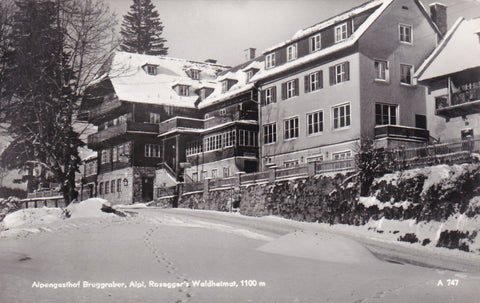 AK Alpengasthof Bruggraber, Alpl, Rosegger's Waldheimat.