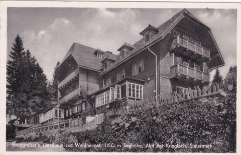 AK Bruggraber's Gasthaus zur Waldheimat. Alpl bei Krieglach.