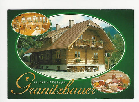 AK Langenwang. Jausenstation Granitzbauer. Familie Schrotthofer. Lechen 33.