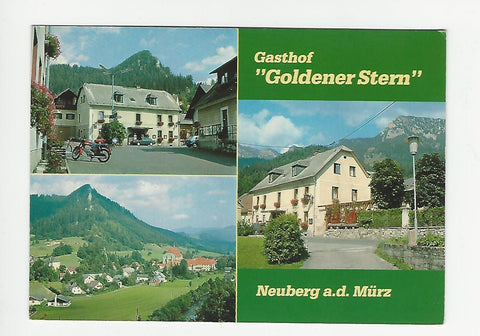 AK Neuberg an der Mürz. Gasthof Goldener Stern. Udo und Waltraud Rosenbichler.