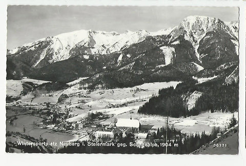 AK Wintersportplatz Neuberg i. Steiermark geg. Schneealpe. (1968)