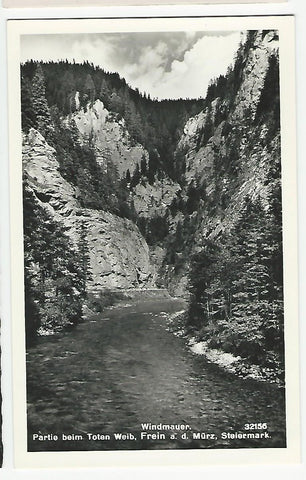 AK Partie beim Toten Weib. Frein an der Mürz. Windmauer. (1956)