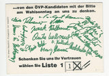 Wahlwerbe-AK der ÖVP. Grüße aus Wartberg.