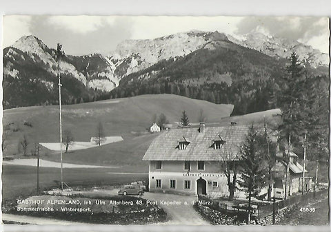 AK Gasthof Alpenland, Inh. Ulm. Altenberg 43. (1967)