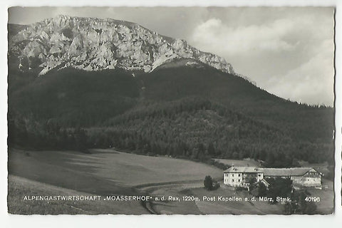 AK Kapellen an der Mürz. Alpengasthof Moasserhof a. d. Rax. (1962)