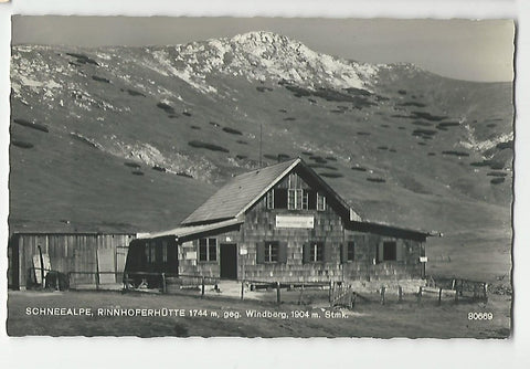 AK Schneealpe, Rinnhoferhütte geg. Windberg. (1969)