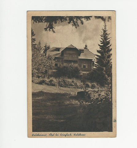 AK Waldheimat, Alpl bei Krieglach. Waldhaus.