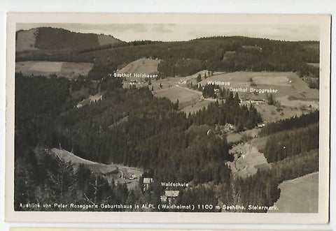 AK Ausblick von Peter Rosegger's Geburtshaus in Alpl (Waldheimat)