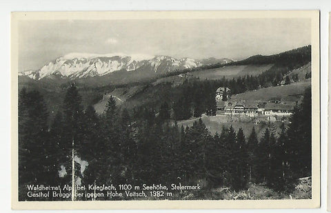 AK Waldheimat, Alpl bei Krieglach. Gasthof Bruggraber gegen Hohe Veitsch.