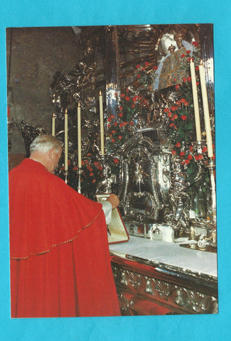 AK Der Hl. Vater Johannes Paul II. legte am 13.9.1983 als Pilger seinen Geschenk-Rosenkranz selbst auf den Gnadenaltar von Mariazell.